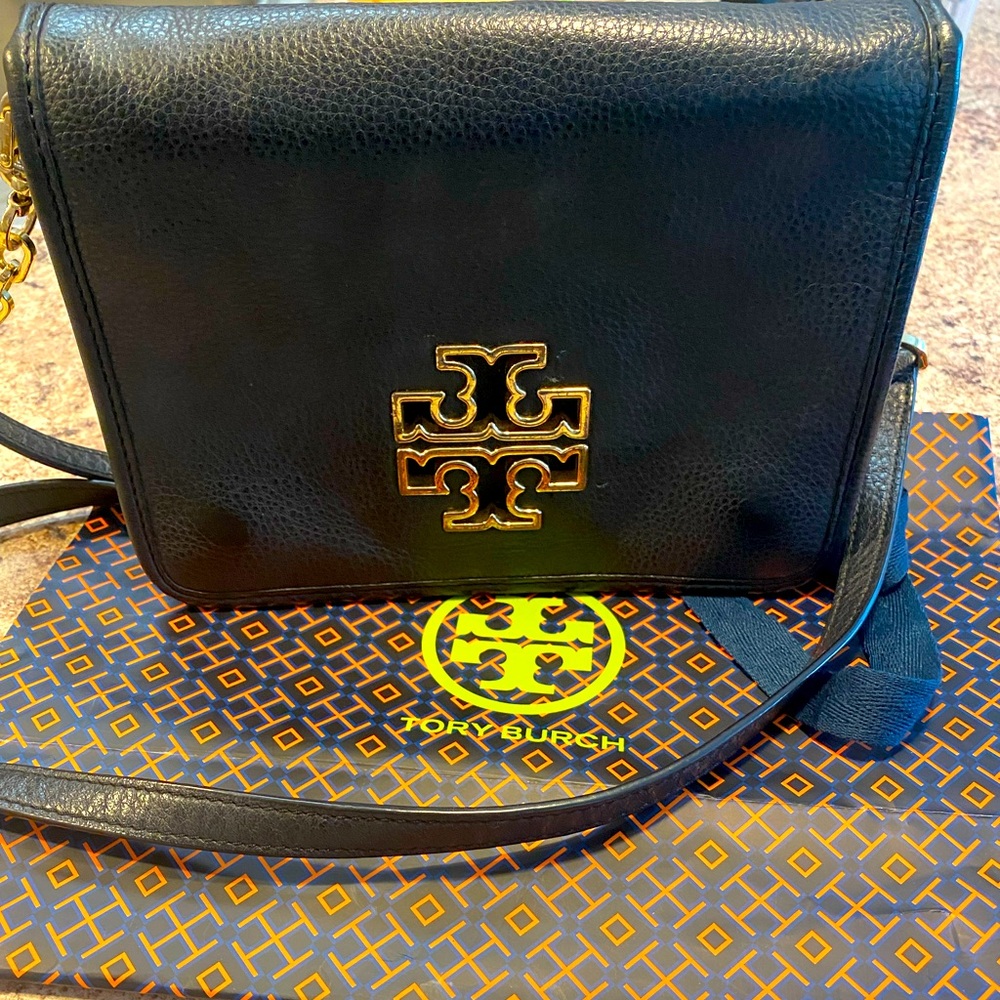 Tory Burch Britten Leather Cross Body Bag!